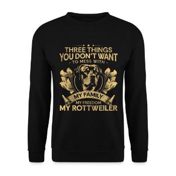 Pedigree Dog Love Strong - Unisex Sweatshirt - black - Front - Alina (178cm) & Michal (187cm)