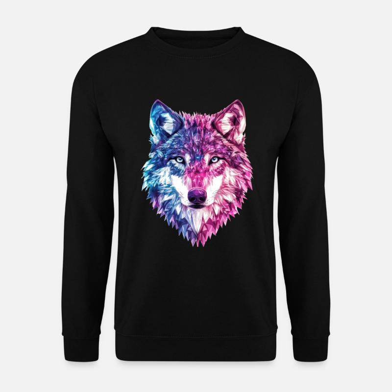 Wolf Crystals Fantasy - Unisex Sweatshirt - black