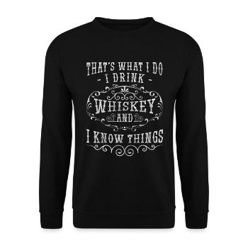 Rum Luxury Bottle Single Malt - Unisex Sweatshirt - black - Front - Alina (178cm) & Michal (187cm)