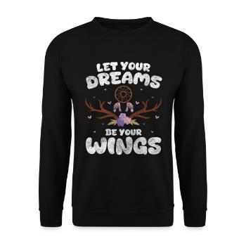 Mystical Form Stars Power - Unisex Sweatshirt - black - Front - Alina (178cm) & Michal (187cm)