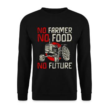 Bauer Feld Trecker Felder - Unisex Pullover - Schwarz - Vorne - Alina (178cm) & Michal (187cm)