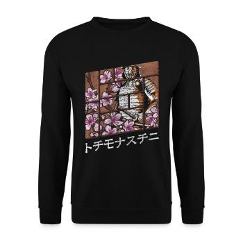 Japanese Dragon Legends Ronin - Unisex Sweatshirt - black - Front - Alina (178cm) & Michal (187cm)