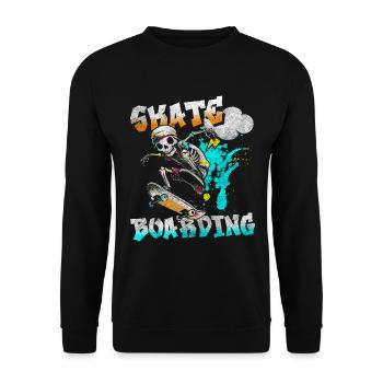 Sprayer Wand Haus Leben - Unisex Pullover - Schwarz - Vorne - Alina (178cm) & Michal (187cm)