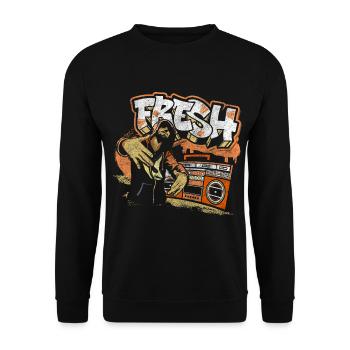 Graffiti Art Streetwear Unique - Unisex Sweatshirt - black - Front - Alina (178cm) & Michal (187cm)