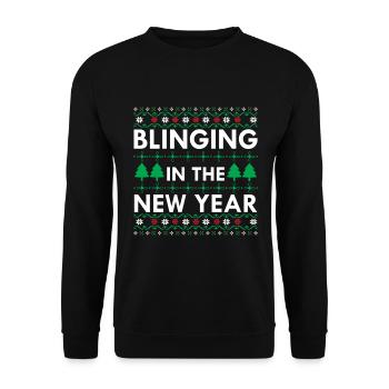 Blinging In The New Year - Sweat-shirt Unisexe - noir - Devant - Alina (178cm) & Michal (187cm)