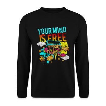 Sprayer Subway Design Art Design - Unisex Sweatshirt - black - Front - Alina (178cm) & Michal (187cm)
