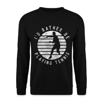 Tennisball Sportart Gewinner - Unisex Pullover - Schwarz - Vorne - Alina (178cm) & Michal (187cm)