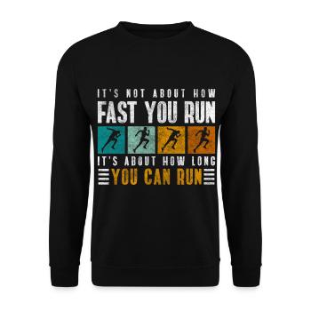 Coureurs Sprint Athletic Jogging - Sweat-shirt Unisexe - noir - Devant - Alina (178cm) & Michal (187cm)