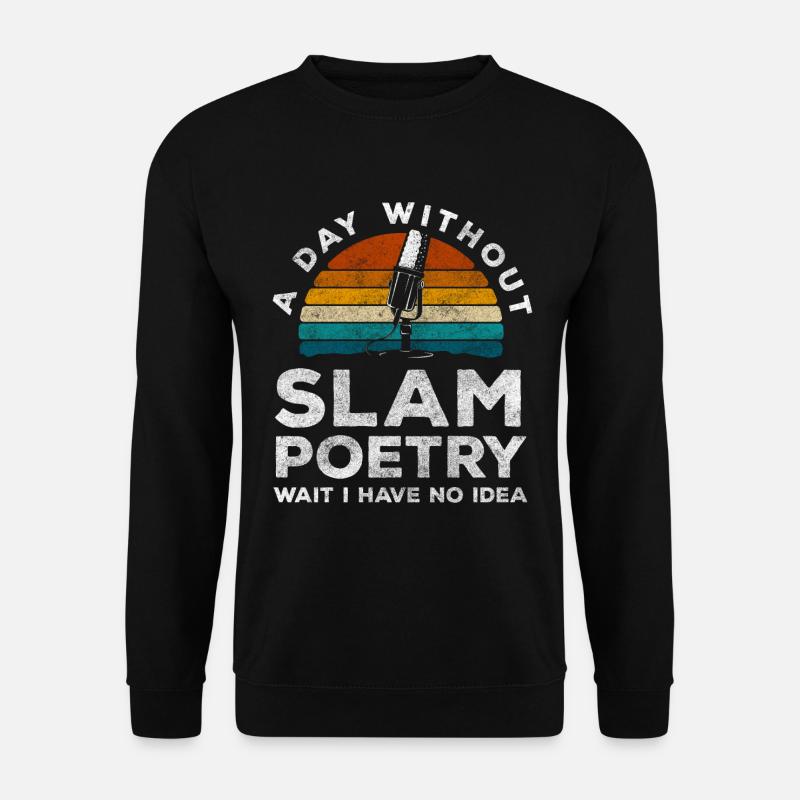 Poetry Slam Hipster Dichter - Unisex Pullover - Schwarz