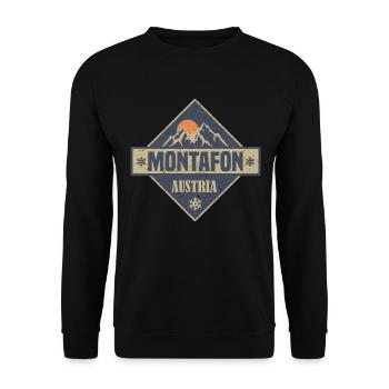 Montafon - Sweat-shirt Unisexe - noir - Devant - Alina (178cm) & Michal (187cm)
