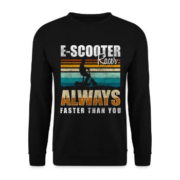 Alternative à l’environnement des scooters électriques électriques - Sweat-shirt Unisexe - noir - Devant - Alina (178cm) & Michal (187cm)