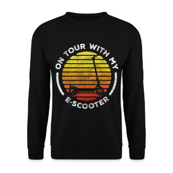 Scooter Electric Environment Alternative - Unisex Sweatshirt - black - Front - Alina (178cm) & Michal (187cm)