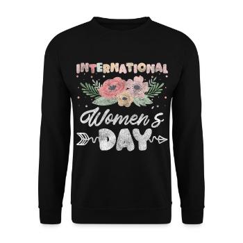 Célébrations du pouvoir des femmes - Sweat-shirt Unisexe - noir - Devant - Alina (178cm) & Michal (187cm)