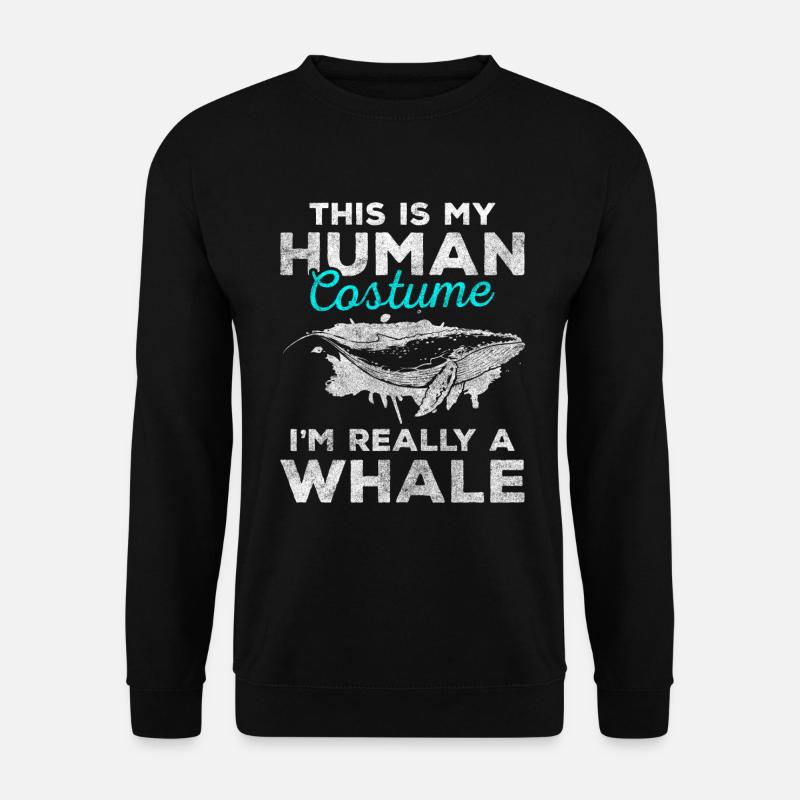 Wale Meeresbewohner See - Unisex Pullover - Schwarz