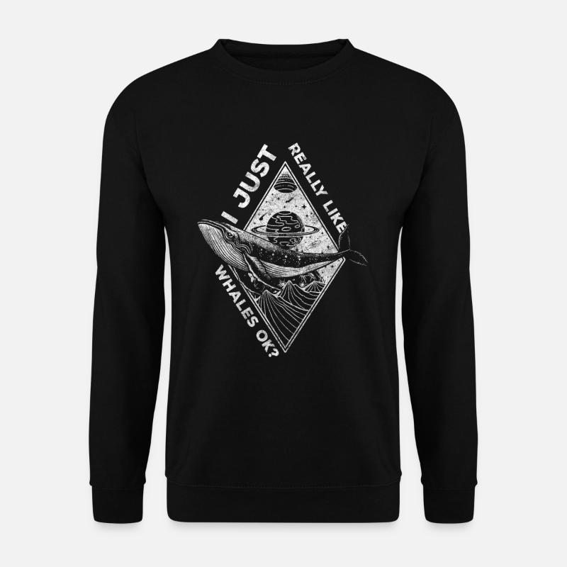 Wale Ozean Natur Tauchen - Unisex Pullover - Schwarz