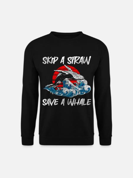 Orka Buckelwal Artenschutz Fische - Unisex Pullover - Schwarz