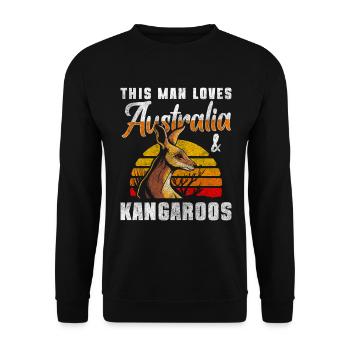 Down Under Animals Animal Wanderlust - Unisex Sweatshirt - black - Front - Alina (178cm) & Michal (187cm)