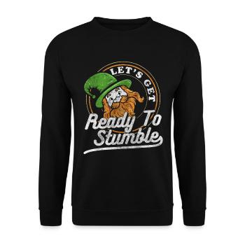 Pub Bier Glück Irisch - Unisex Pullover - Schwarz - Vorne - Alina (178cm) & Michal (187cm)