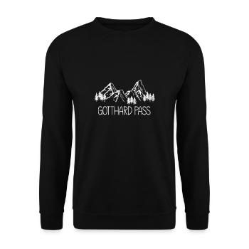 Gotthard Pass - Unisex Sweatshirt - black - Front - Alina (178cm) & Michal (187cm)
