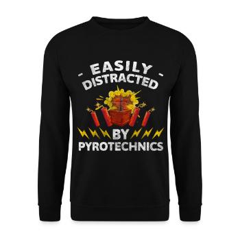 Pyrotechnics Banger Highlight - Unisex Sweatshirt - black - Front - Alina (178cm) & Michal (187cm)