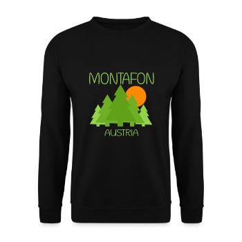 Montafon - Sweat-shirt Unisexe - noir - Devant - Alina (178cm) & Michal (187cm)