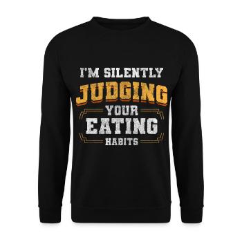 Nutrition Helper Slimming Cook - Unisex Sweatshirt - black - Front - Alina (178cm) & Michal (187cm)