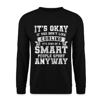 Sport Team Curling Stones - Unisex Sweatshirt - black - Front - Alina (178cm) & Michal (187cm)