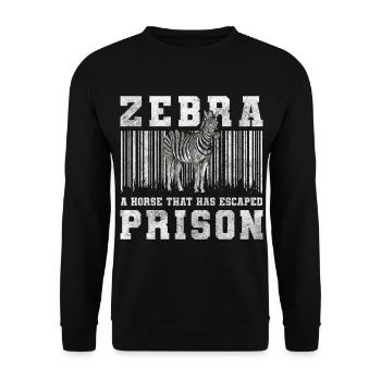 Zèbre Animal Safari Faune - Sweat-shirt Unisexe - noir - Devant - Alina (178cm) & Michal (187cm)