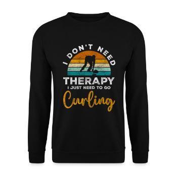 Curling Profit - Unisex Sweatshirt - black - Front - Alina (178cm) & Michal (187cm)