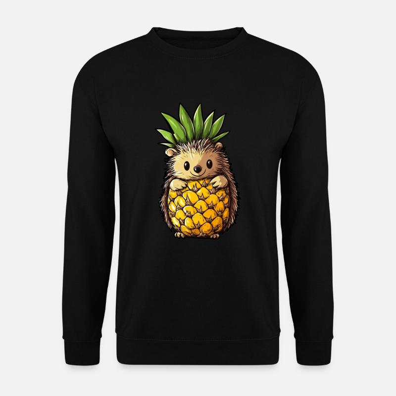 Ananas Igel - Unisex Pullover - Schwarz