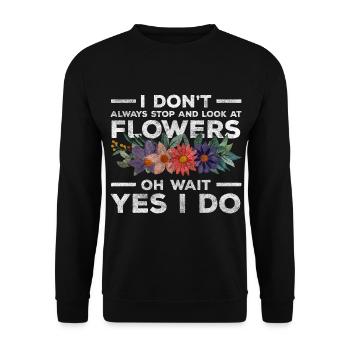 Fleurs parfum anniversaire romantique - Sweat-shirt Unisexe - noir - Devant - Alina (178cm) & Michal (187cm)