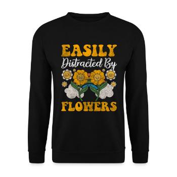 La nature sent la fleur d'amour - Sweat-shirt Unisexe - noir - Devant - Alina (178cm) & Michal (187cm)