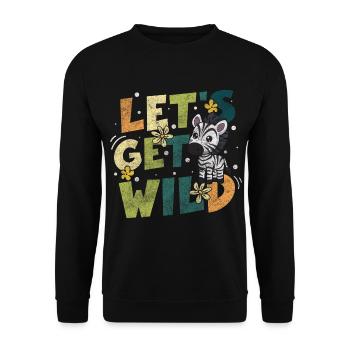 Safari en Afrique des zèbres - Sweat-shirt Unisexe - noir - Devant - Alina (178cm) & Michal (187cm)