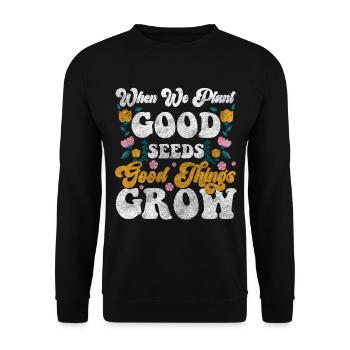 Fleurs Parfum Romance Épanouissement - Sweat-shirt Unisexe - noir - Devant - Alina (178cm) & Michal (187cm)