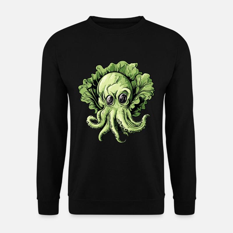 Oktopus Kohlkopf - Unisex Pullover - Schwarz
