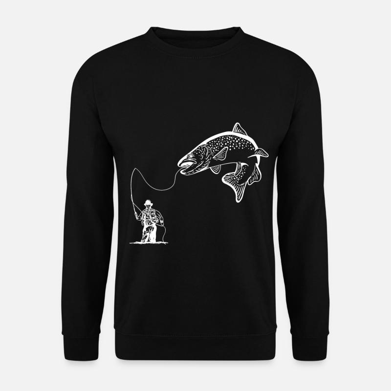 Angeln Angler - Unisex Pullover - Schwarz
