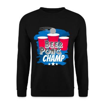 Beerpong Bierpong - Unisex Pullover - Schwarz - Vorne - Alina (178cm) & Michal (187cm)