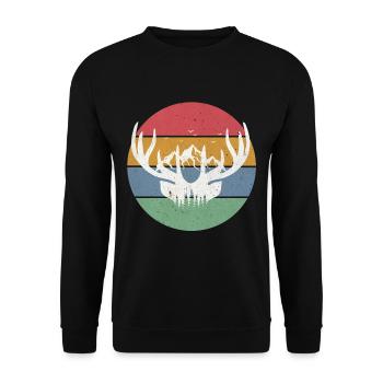Bois Montagnes Nature - Sweat-shirt Unisexe - noir - Devant - Alina (178cm) & Michal (187cm)