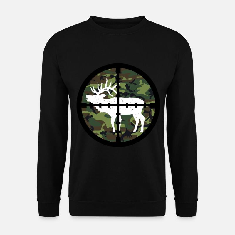 Hunter Hunting Moose - Unisex Sweatshirt - black