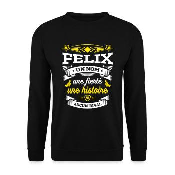 FELIX UN NOM UNE FIERTÉ AUCUN RIVAL - Sweat-shirt Unisexe - noir - Devant - Alina (178cm) & Michal (187cm)