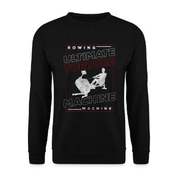 Rower Trainer Resistance Workout - Unisex Sweatshirt - black - Front - Alina (178cm) & Michal (187cm)
