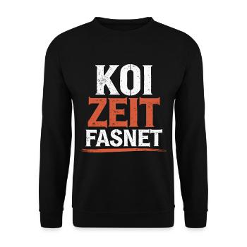 Koi Zeit Fasnet - Carnaval Carnaval - Sweat-shirt Unisexe - noir - Devant - Alina (178cm) & Michal (187cm)