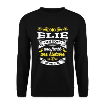 ELIE UN NOM UNE FIERTÉ AUCUN RIVAL - Sweat-shirt Unisexe - noir - Devant - Alina (178cm) & Michal (187cm)