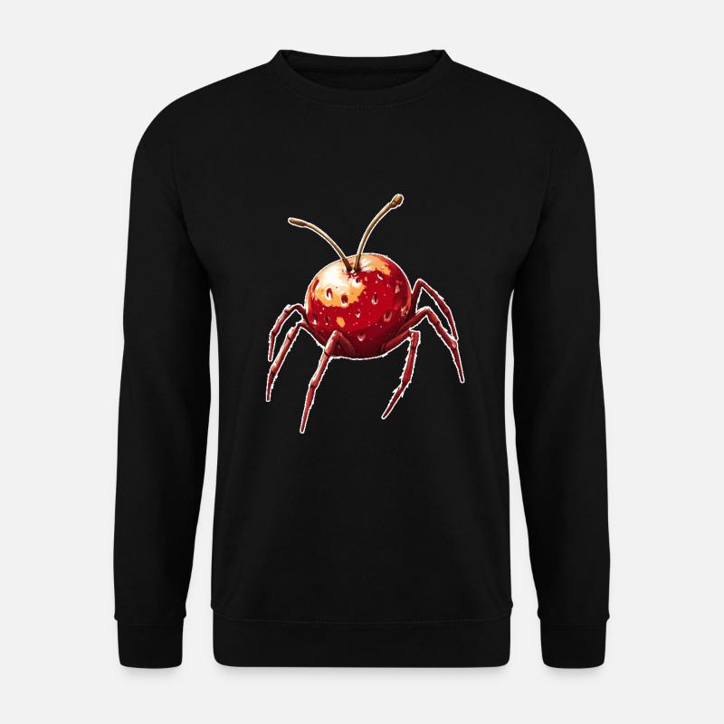 Kirschspinne Kirsche Spinne - Unisex Pullover - Schwarz