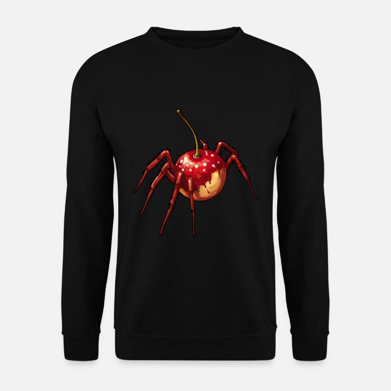 Kirschspinne Kirsche Spinne - Unisex Pullover - Schwarz