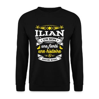 ILIAN UN NOM UNE FIERTÉ AUCUN RIVAL - Sweat-shirt Unisexe - noir - Devant - Alina (178cm) & Michal (187cm)