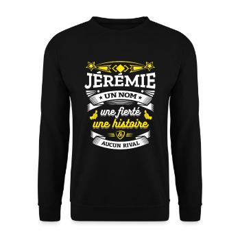 JÉRÉMIE UN NOM UNE FIERTÉ AUCUN RIVAL - Sweat-shirt Unisexe - noir - Devant - Alina (178cm) & Michal (187cm)