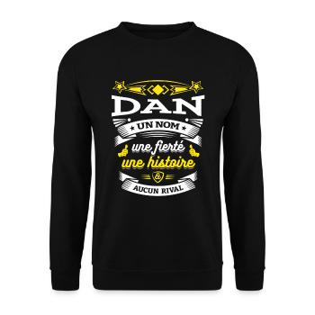 DAN UN NOM UNE FIERTÉ AUCUN RIVAL - Sweat-shirt Unisexe - noir - Devant - Alina (178cm) & Michal (187cm)