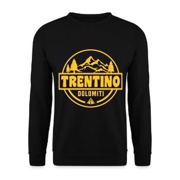 Jaune du Trentin - Sweat-shirt Unisexe - noir - Devant - Alina (178cm) & Michal (187cm)