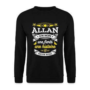 ALLAN UN NOM UNE FIERTÉ AUCUN RIVAL - Sweat-shirt Unisexe - noir - Devant - Alina (178cm) & Michal (187cm)